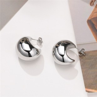 Chic Spherical Minimalist Asymmetric Metal JoongKi Earrings
