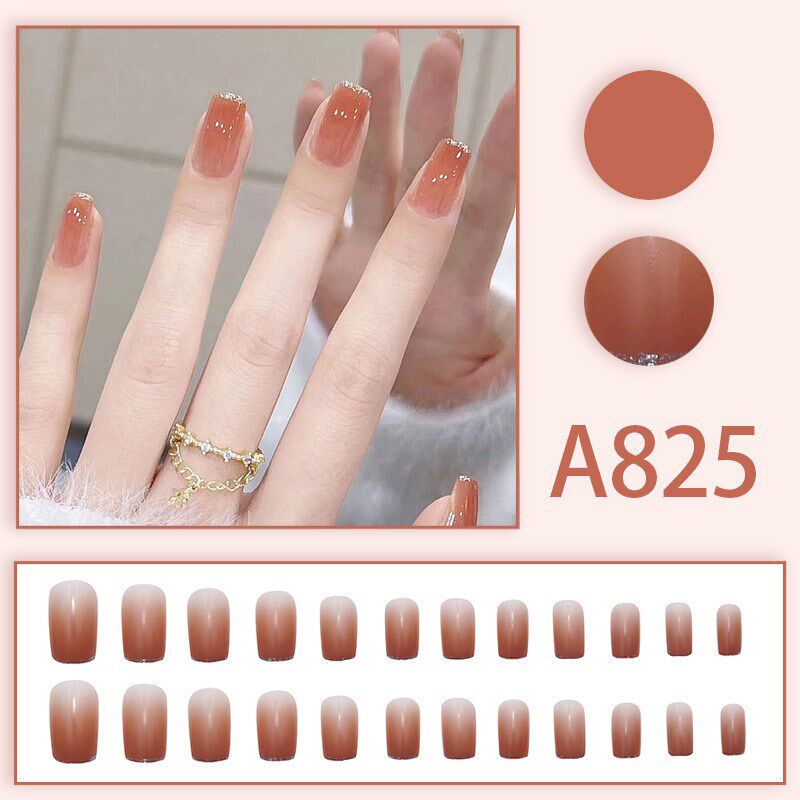 Gradient Powder French Nail Tips Sweet Gentle Ins Style Fals