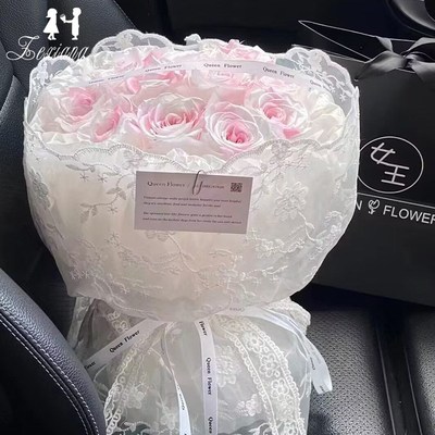 Mothers Day Premium Cloth Lace Embroidery Fabric DIY Circula