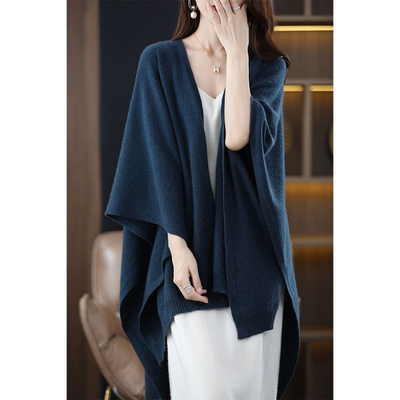 Cape Cloak Sweater Cardigan Women 2025 SpringAutumn Outerwea