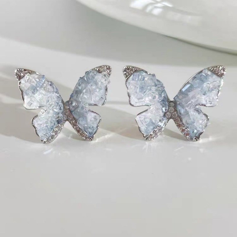 Simple Blue Butterfly Earrings for Women 2025 Design Earring