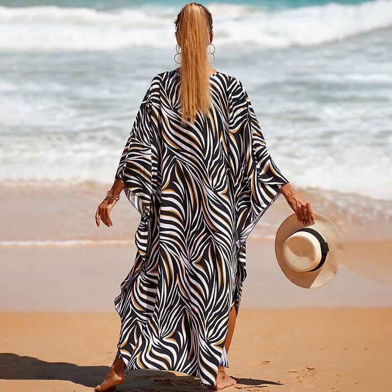 Cotton Robe Beach Cover Up Bikini Swimsuit Sun ProtectionEur