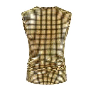 Vest Male 2025 Mens Sleeveless TShirt Glossy Summer Fashion
