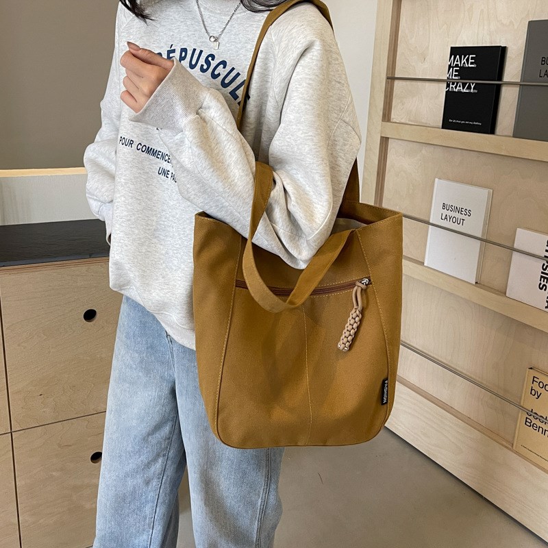 Canvas Bags Commuter Bags Large Capacity Campus Bags Shoulde