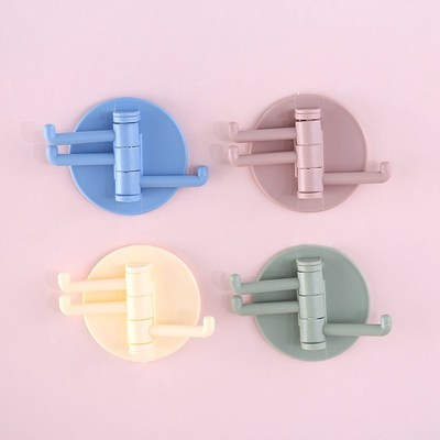 Rotating Hook Strong Adhesive Wall Mount Bathroom Shelf No H