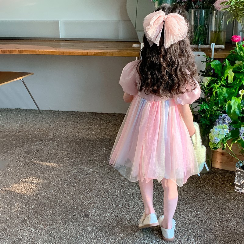 Summer 2025 Chinese Style Dress for Girls Foreign Style Prin