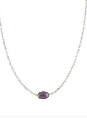 Vintage Beaded Necklace Natural Freshwater Pearl Choker Fash