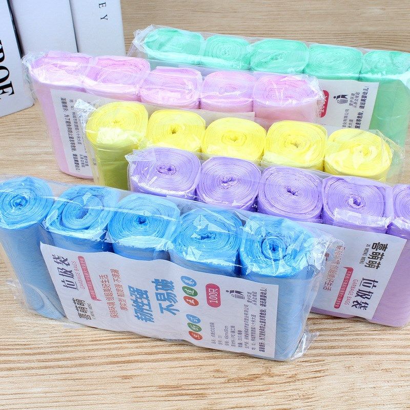 Household Hotel New Flatbreak Garbage Bag Colorful Black Fla