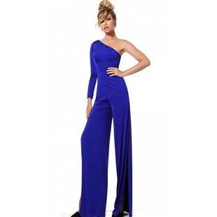 Jumpsuit 2025 Asymmetrical Shoulder Sle European Long Womens