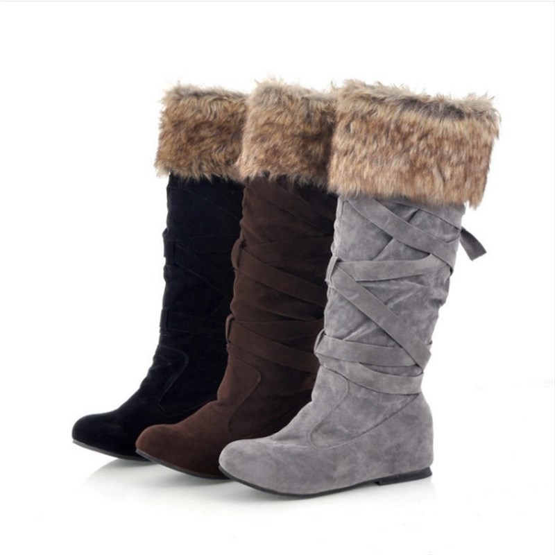 Winter Womens Shoes Furry Warm Snow Boots Large Size 4043 Lo