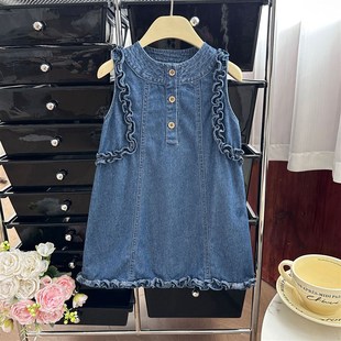 Dress ThreeButton Western New Pure Girls Style Color Summer