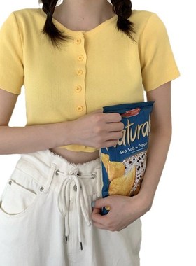 Spring 2025 Ins Style Short Knitted Cardigan Tops Loose Shor