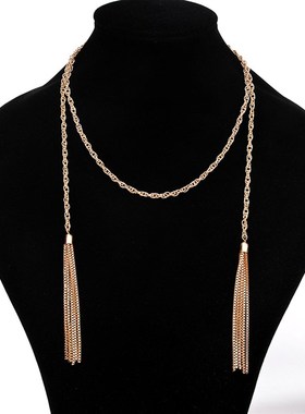 European American Metal Alloy Long Sweater Chain Adjustable