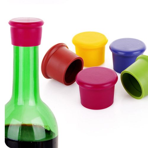 CandyColored Silicone Bottle Cap Wine Stopper Red Wine Cork