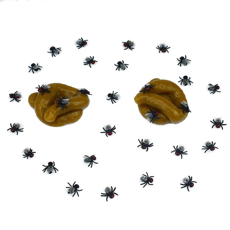 Gag Gross Sticky Yellow Round Poop Toy for April Fools Day