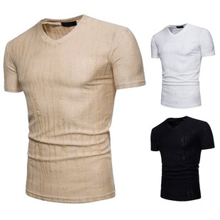 Open Smile TShirt Summer Fashi Sleeve Mens Short 2025 Ripped