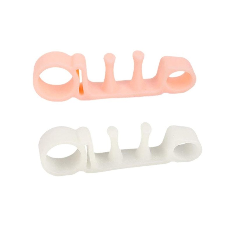 Pair 5 Finger Corrector Toe Separator Silicone Finger Protec
