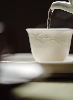 Dehua White Porcelain Tea Cup Ivory White Tea Cup Handmade R