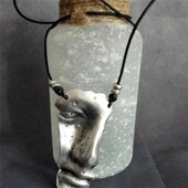 Tribal Necklace Totem Bohemian Mask Pendant Alloy