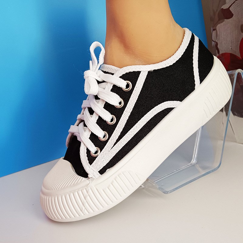 Canvas Shoes Video Casual Sneakers for Women Black ShoesBlac