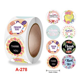Round Flower Stickers Cute Animal Seal Gift LabelsThank You