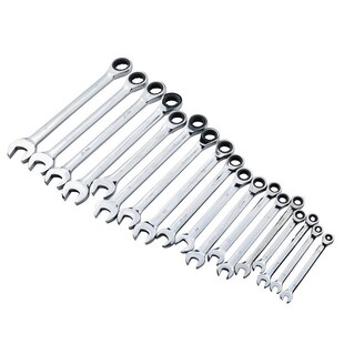 Mirror Ratchet Dualuse Wrench Fixed Movable Heads 2way Quick