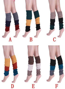 Woolen Socks Cuffs 3Colored Cashmere OverKnee Boot Cuffs for