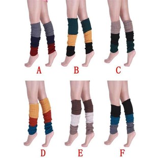 Woolen Socks Cuffs 3Colored Cashmere OverKnee Boot Cuffs for