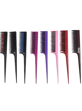 TwoColor Highlighting Comb 3Row Plastic Teasing Comb Tail Co
