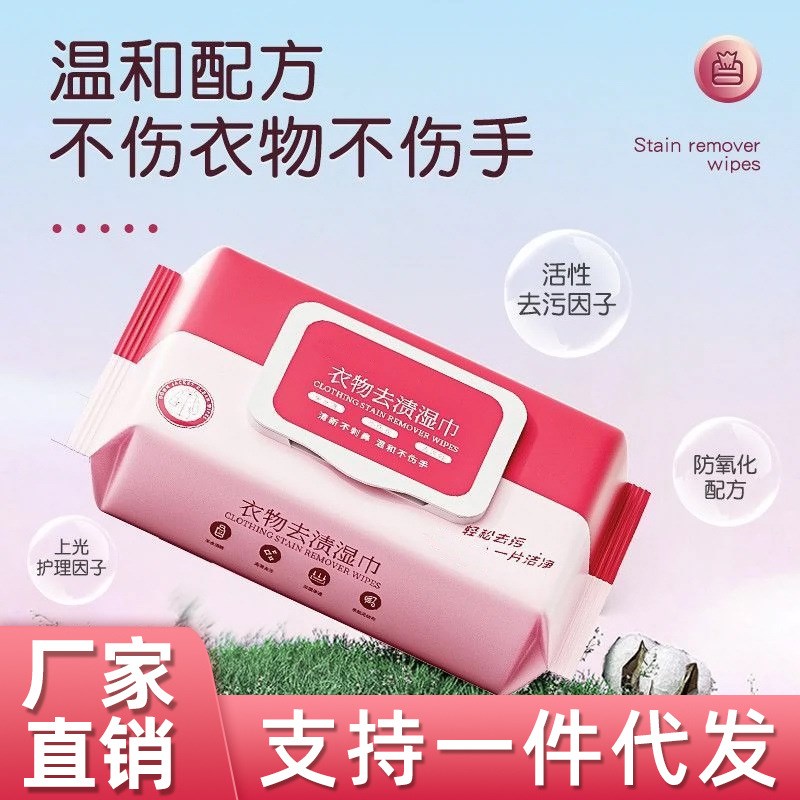 Stain Remover Wipes Oil Dirt Cleaning HandFree Portable Indi