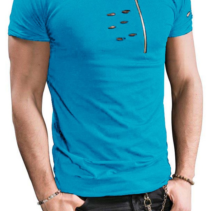 European Style Mens Casual Fashion Short Sleeve Tshirt Burne