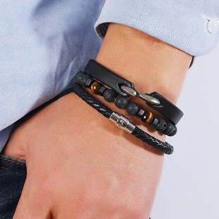 Braided Set DIY Simple 3Piece Bracelet Personalized Leather