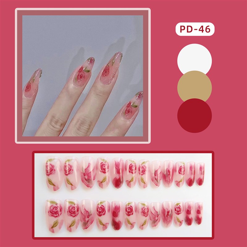 Fake Nails Gradient Glitter PD4280 ReadytoWear Nail Tips Nai