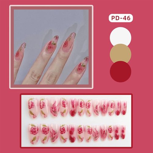 Fake Nails Gradient Glitter PD4280 ReadytoWear Nail Tips Nai