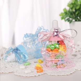 Creative Baby Shower Transparent Plastic Candy Box Cute Milk