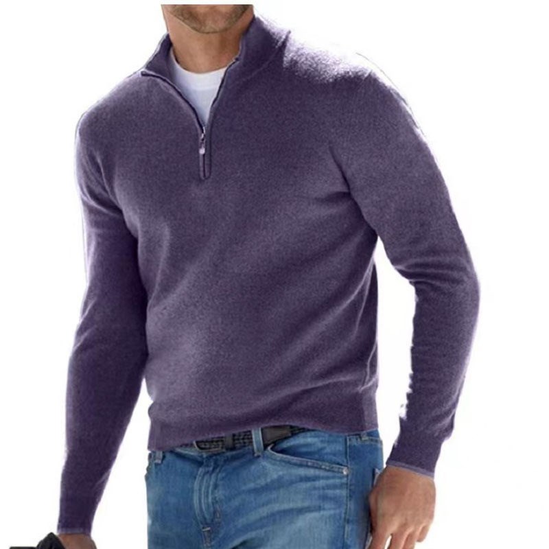 European American Long Sleeve Cashmere Sweater for Men Sprin