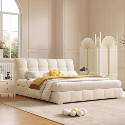 热销泡芙实木床⭕主卧--安装到家