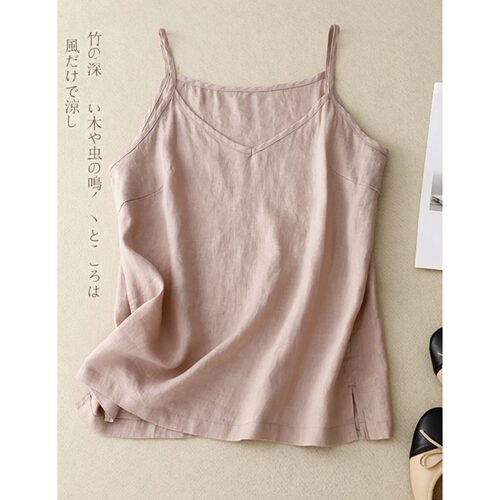 夏季吊带背心女v领新款大码宽松外穿内搭打底轻薄无袖上衣0407z