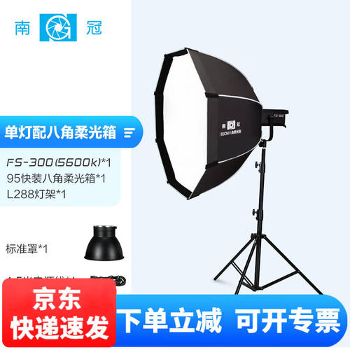 南光直播灯FS-300W常亮补光灯led摄影灯直播录像拍照柔光灯婚纱人