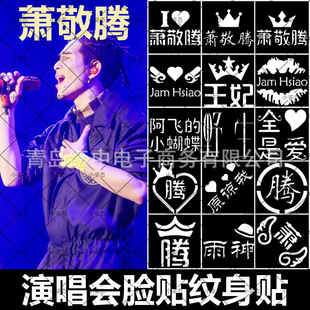 萧敬腾演唱会镂空脸贴粉丝应援闪粉贴演唱会摆摊神器明星周边应援