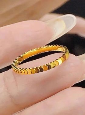 英国chrry koop精致百搭鱼鳞小圆片钛钢戒指女小众设计高级感