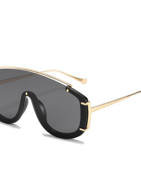 英国chrry koop欧美新款大框连体彩色ins太阳镜个性摩登时尚墨镜