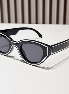 英国chrry koop点漆猫眼太阳镜新款时尚欧美复古墨镜个性街拍