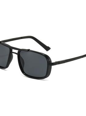 英国chrry koop新款方形哈雷太阳镜双梁复古防紫外线太阳镜朋克