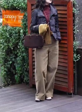 英国chrry koop冬季新款简约短款棉服外套休闲阔腿裤洋气女