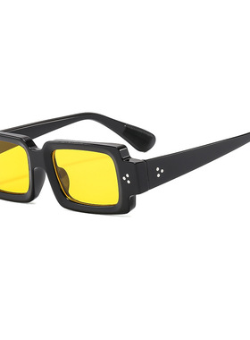 英国chrry koop新款方形太阳镜 欧美时尚简约铆钉百搭矩形夜视