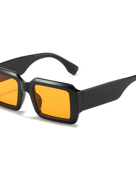 英国chrry koop新款欧美方框拼色太阳镜赛博朋克ins素颜墨镜潮