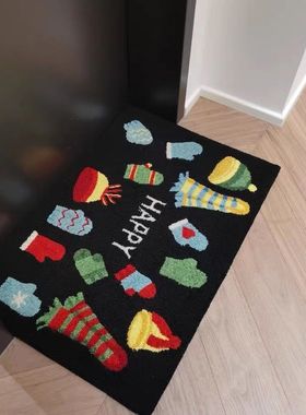 圣诞浴室垫进门卫生间门口吸水地垫子家用卧室地毯卫浴防滑脚垫