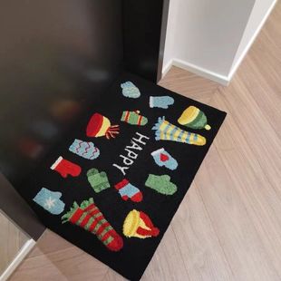 圣诞浴室垫进门卫生间门口吸水地垫子家用卧室地毯卫浴防滑脚垫