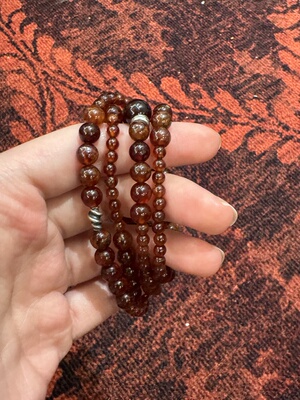 13311 石榴石925银手链